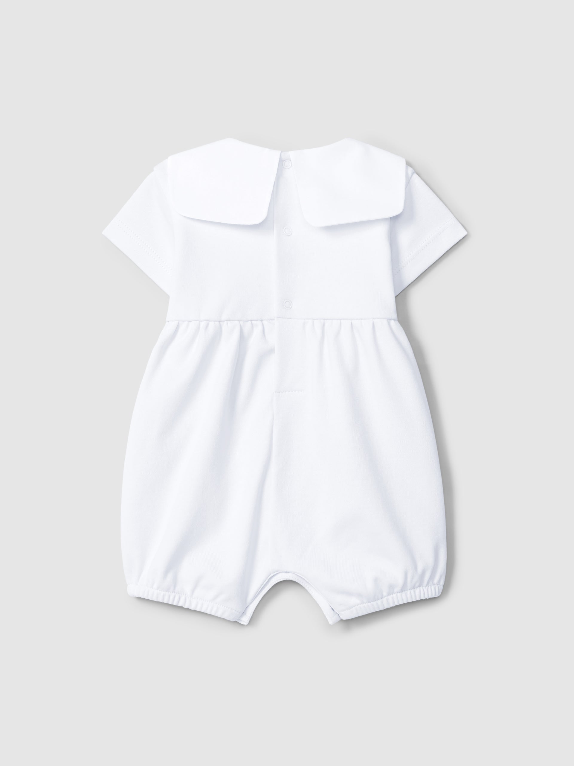 Shortie sailor collar and striped jacquard