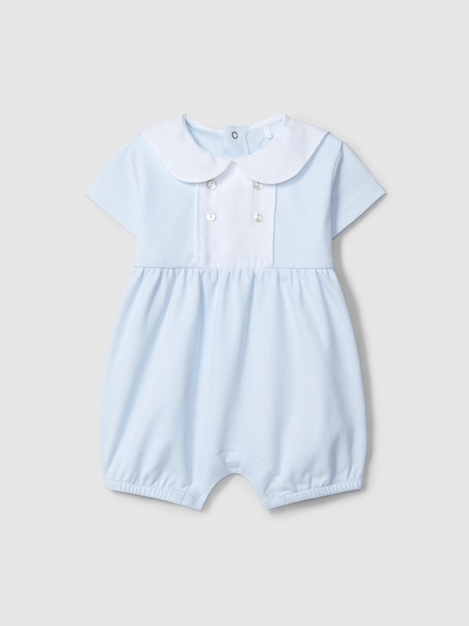 Shortie sailor collar and striped jacquard in Blue