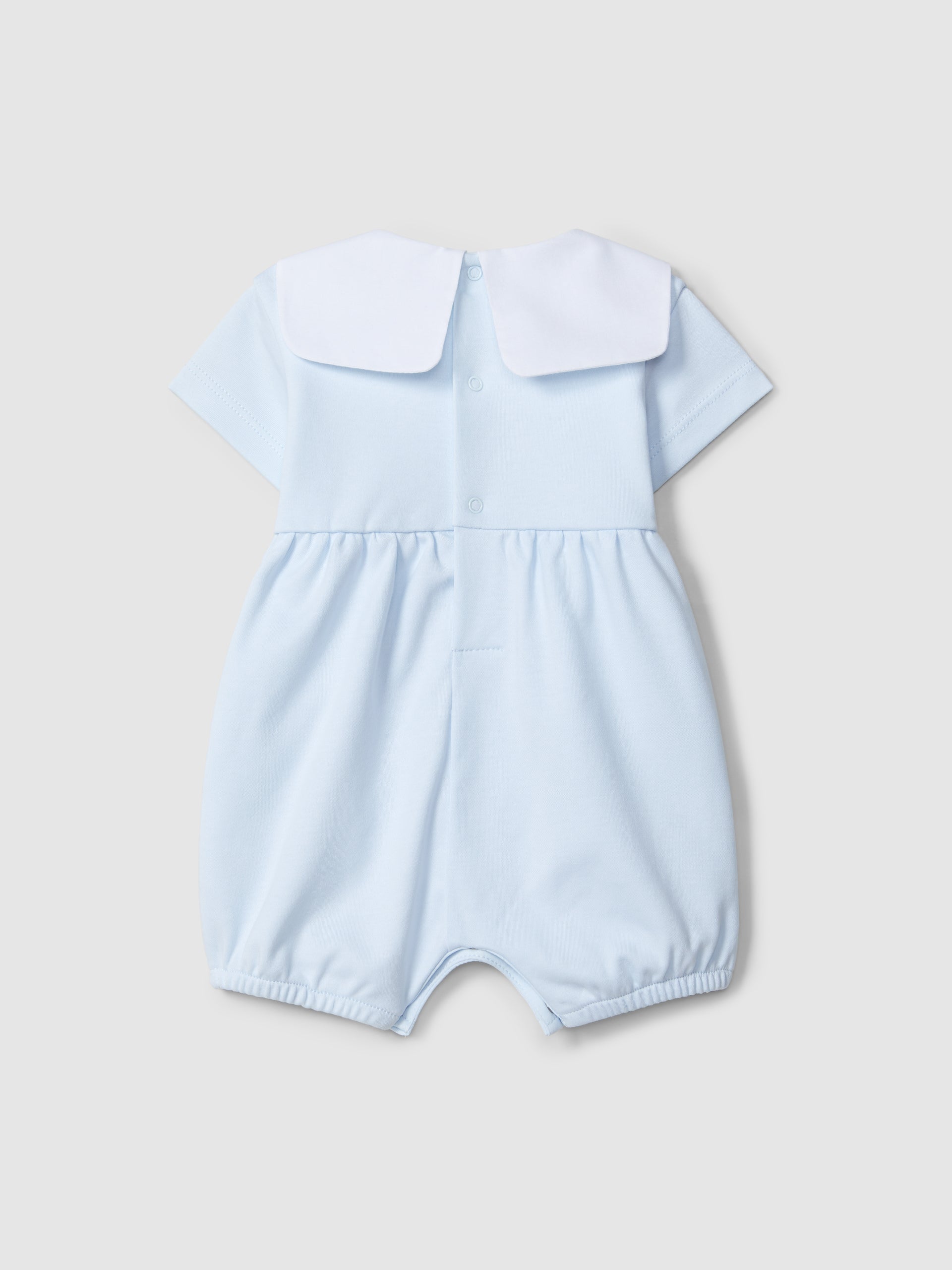 Shortie sailor collar and striped jacquard in Blue