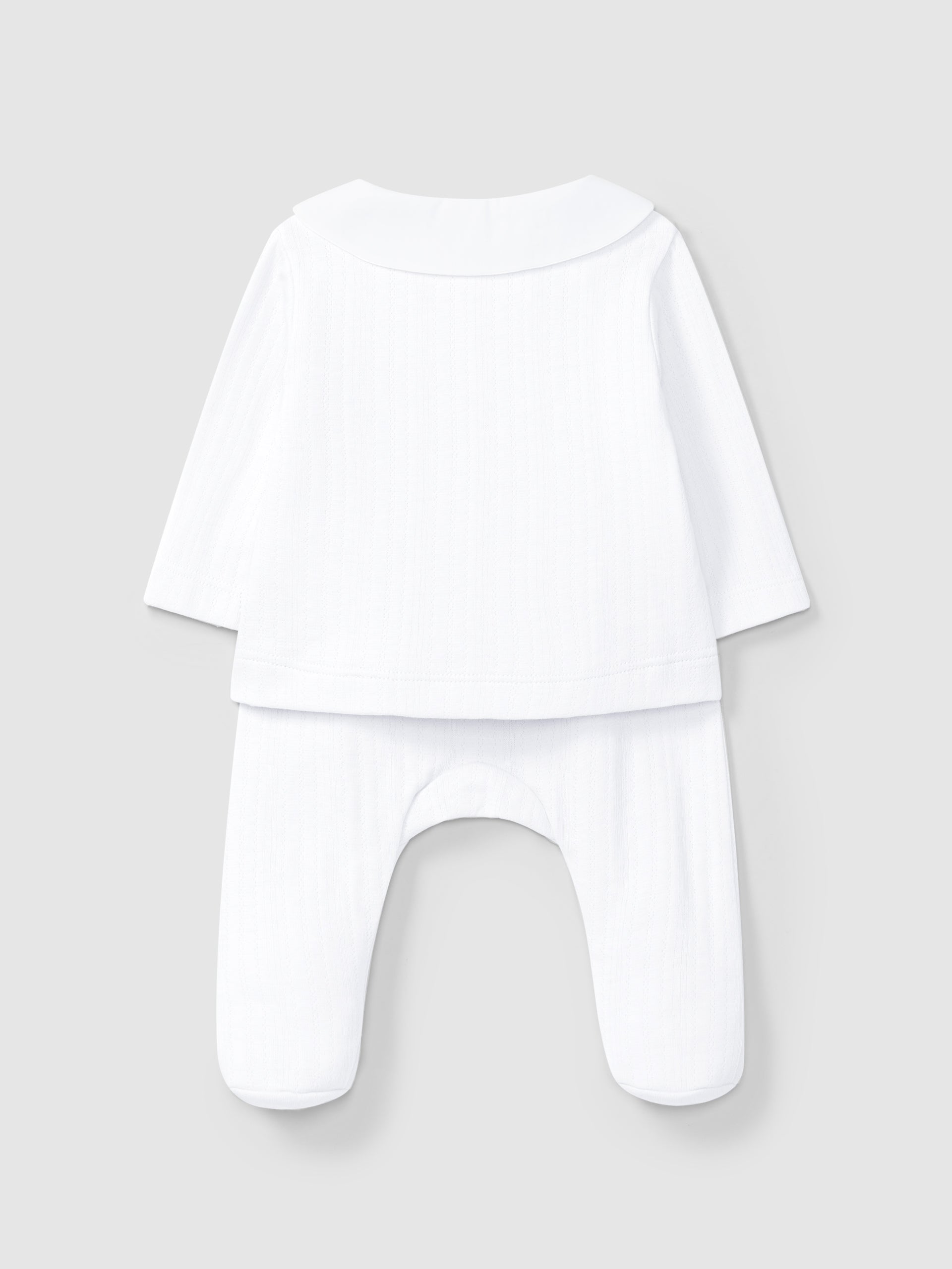 Two-piece organic cotton set with embroidered detail