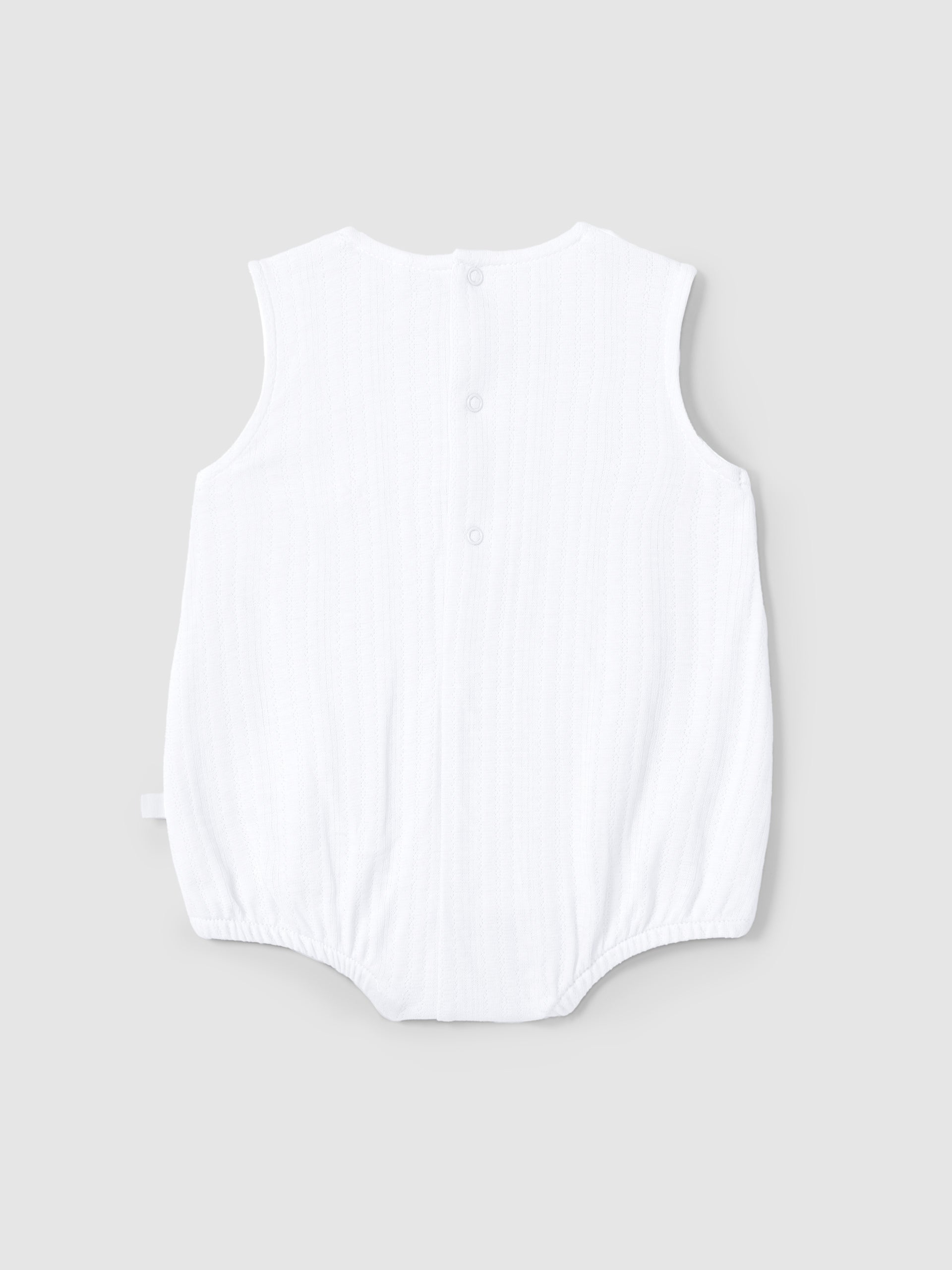 Shortie in organic cotton with embroidered detail