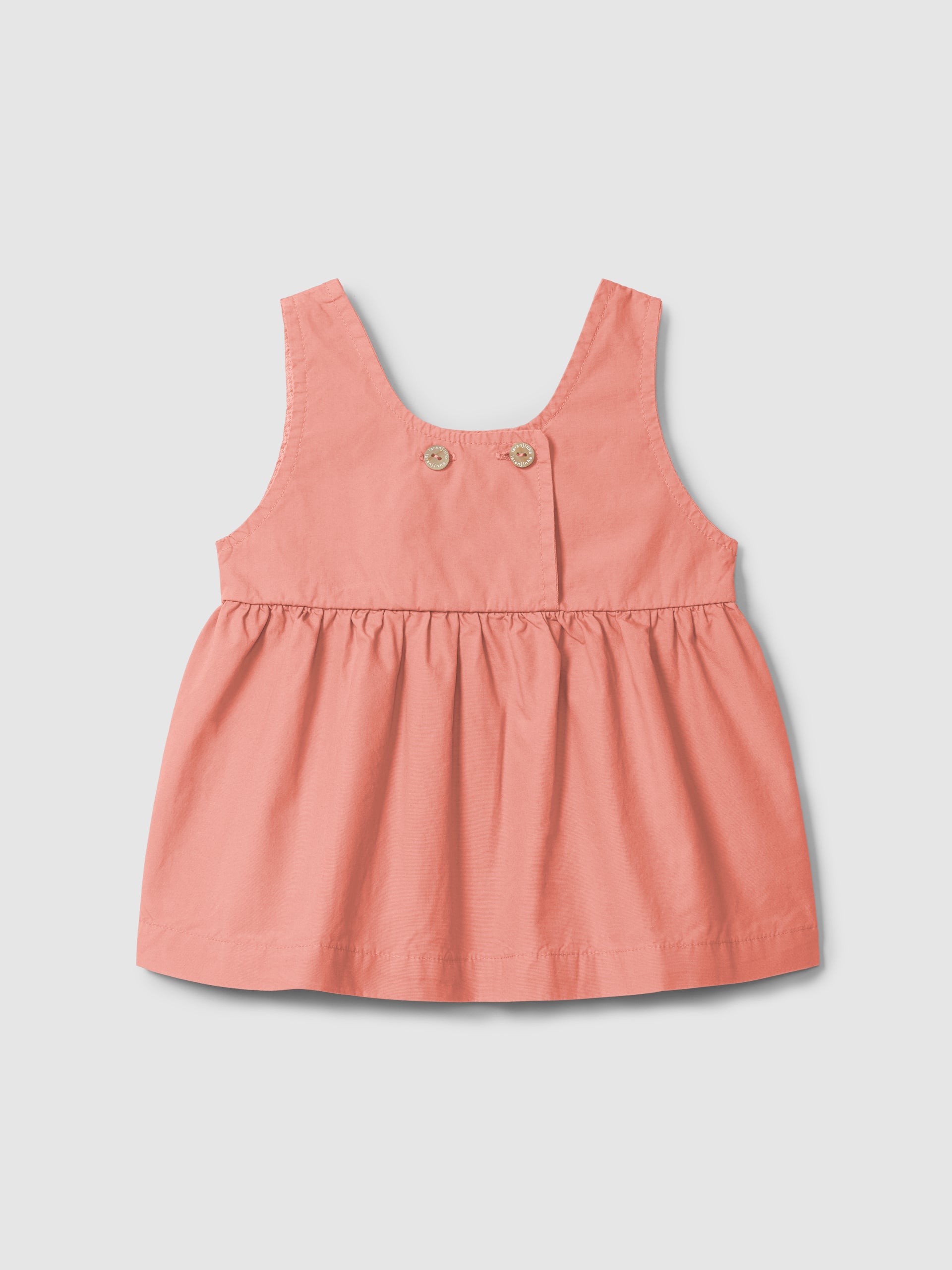 Plain twill pinafore dress