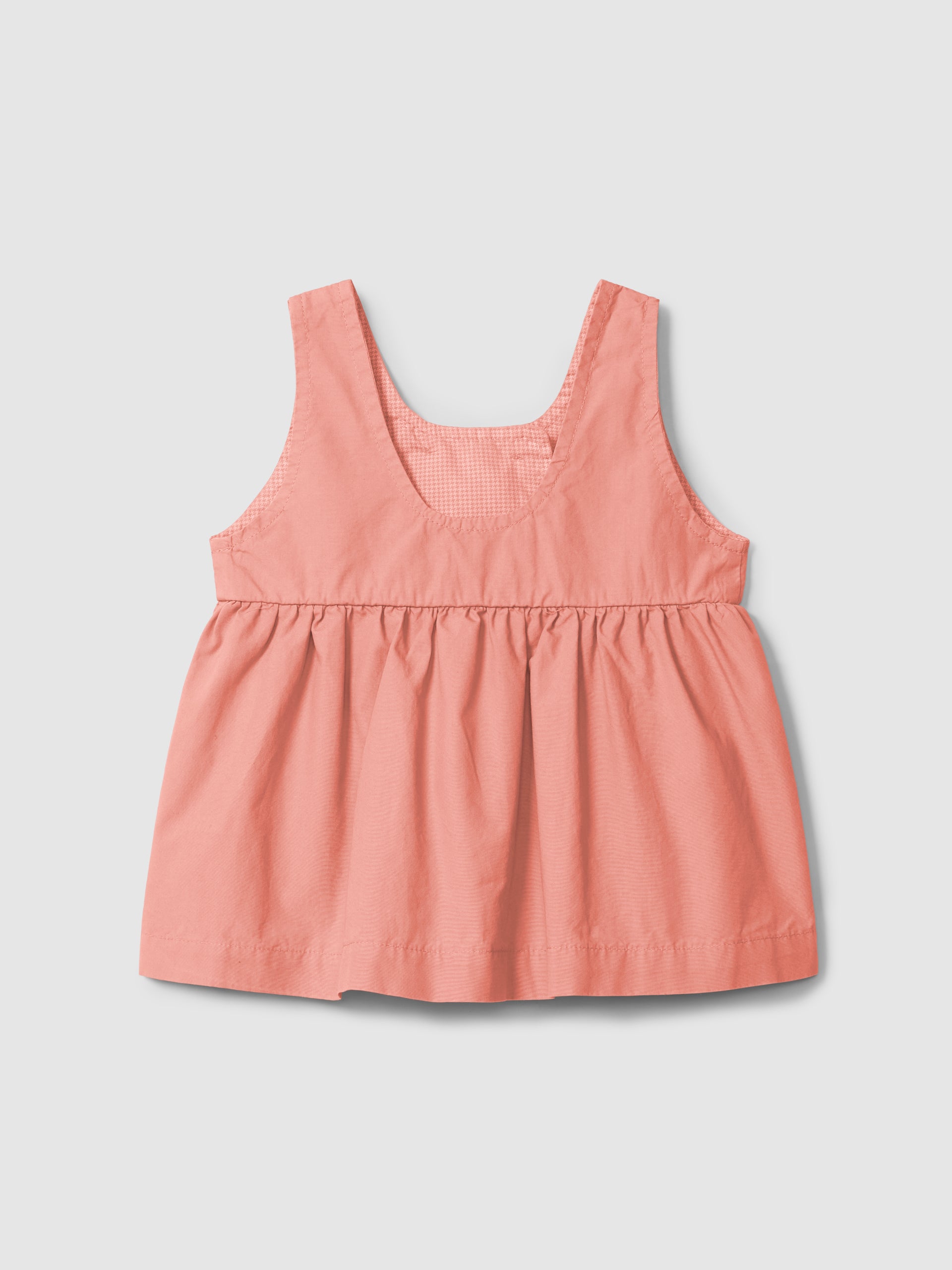 Plain twill pinafore dress