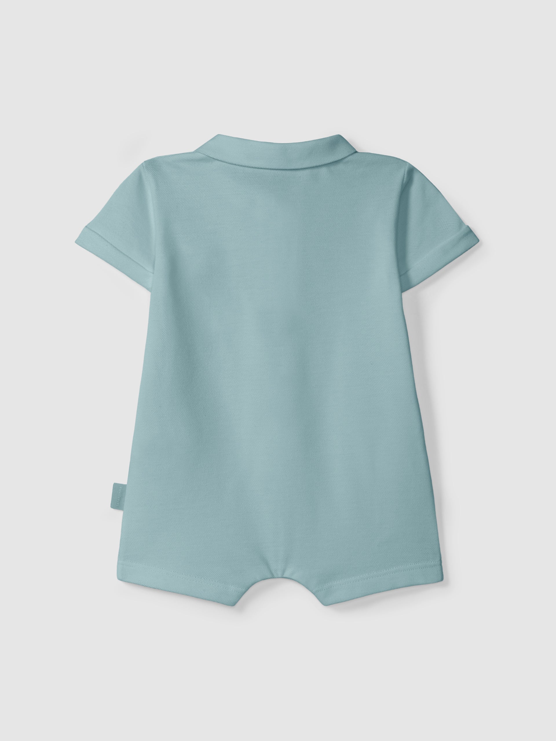 Pique Romper Petrol Blue
