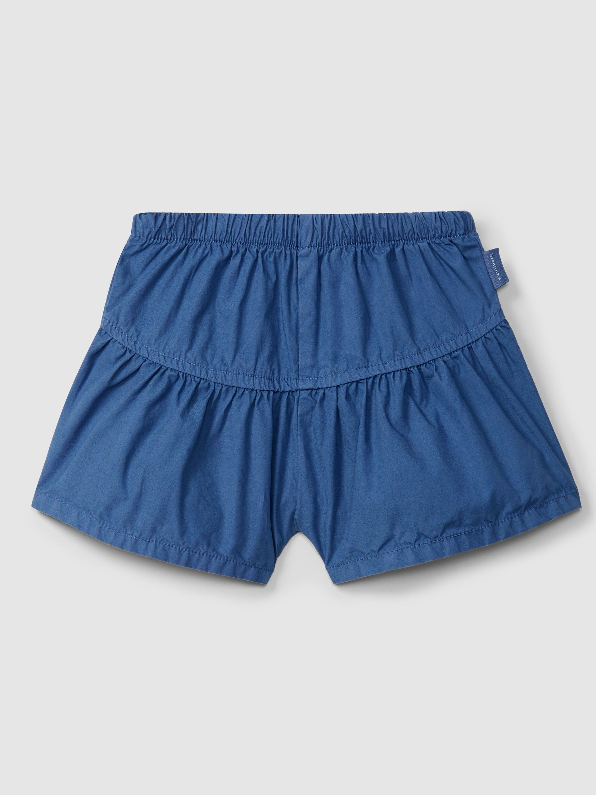Top in English embroidery and twill pull up shorts