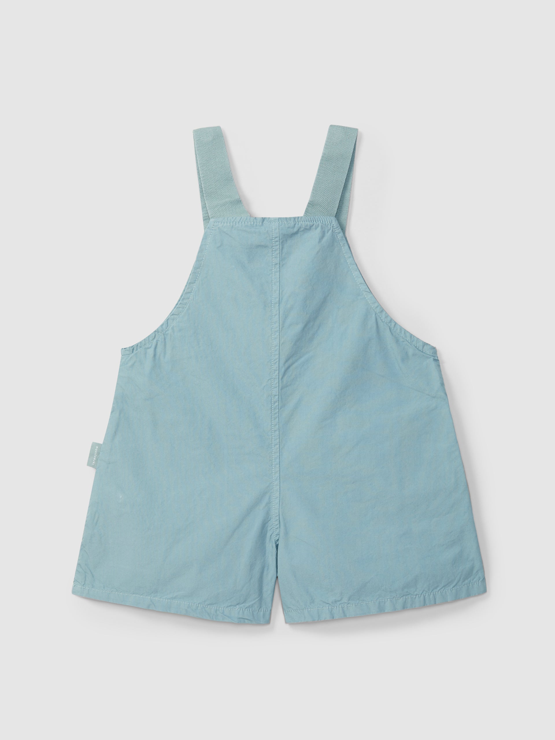 Twill dungaree shorts with Blouse textured and embroidered