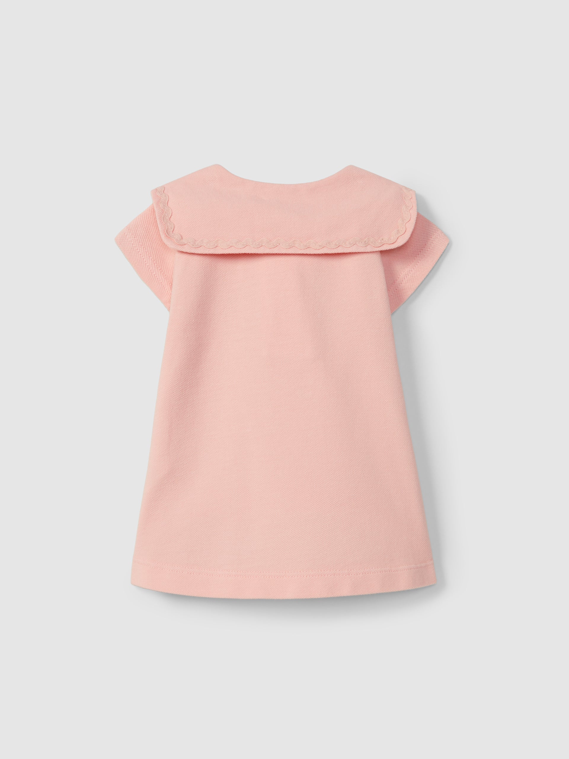 Pique dress with rickrack detail Pink