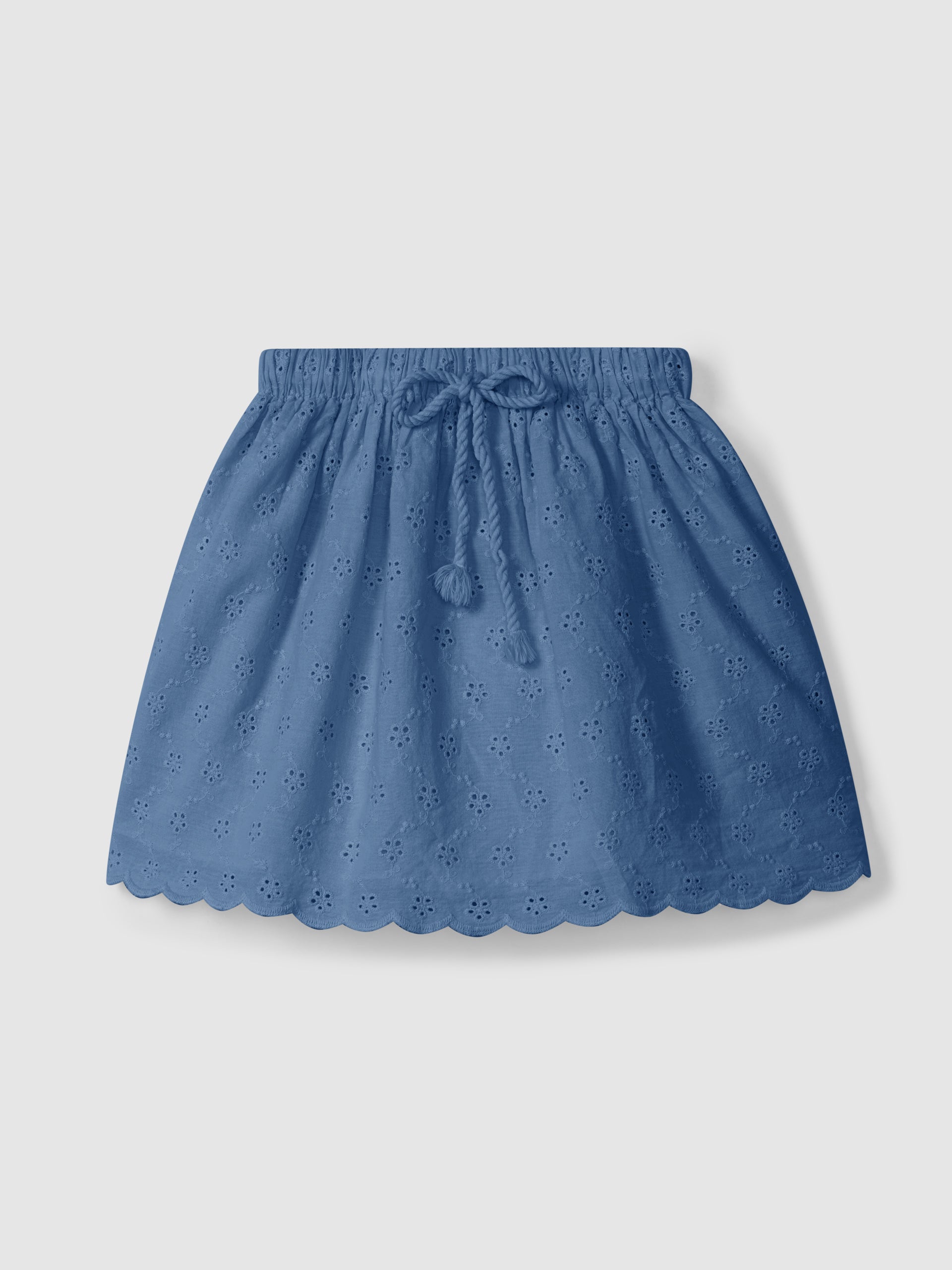 Top in English embroidery and Skirt