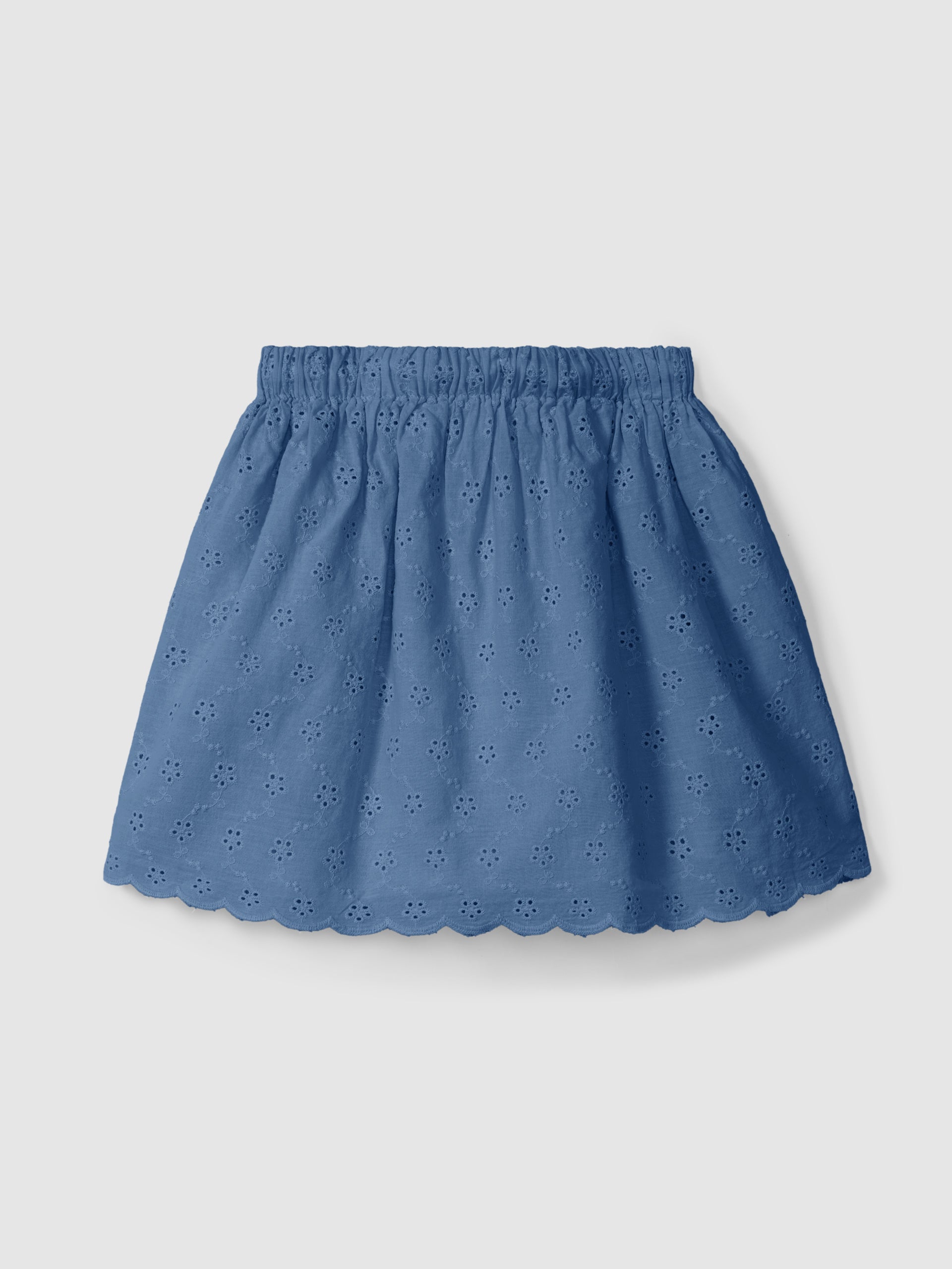 Top in English embroidery and Skirt
