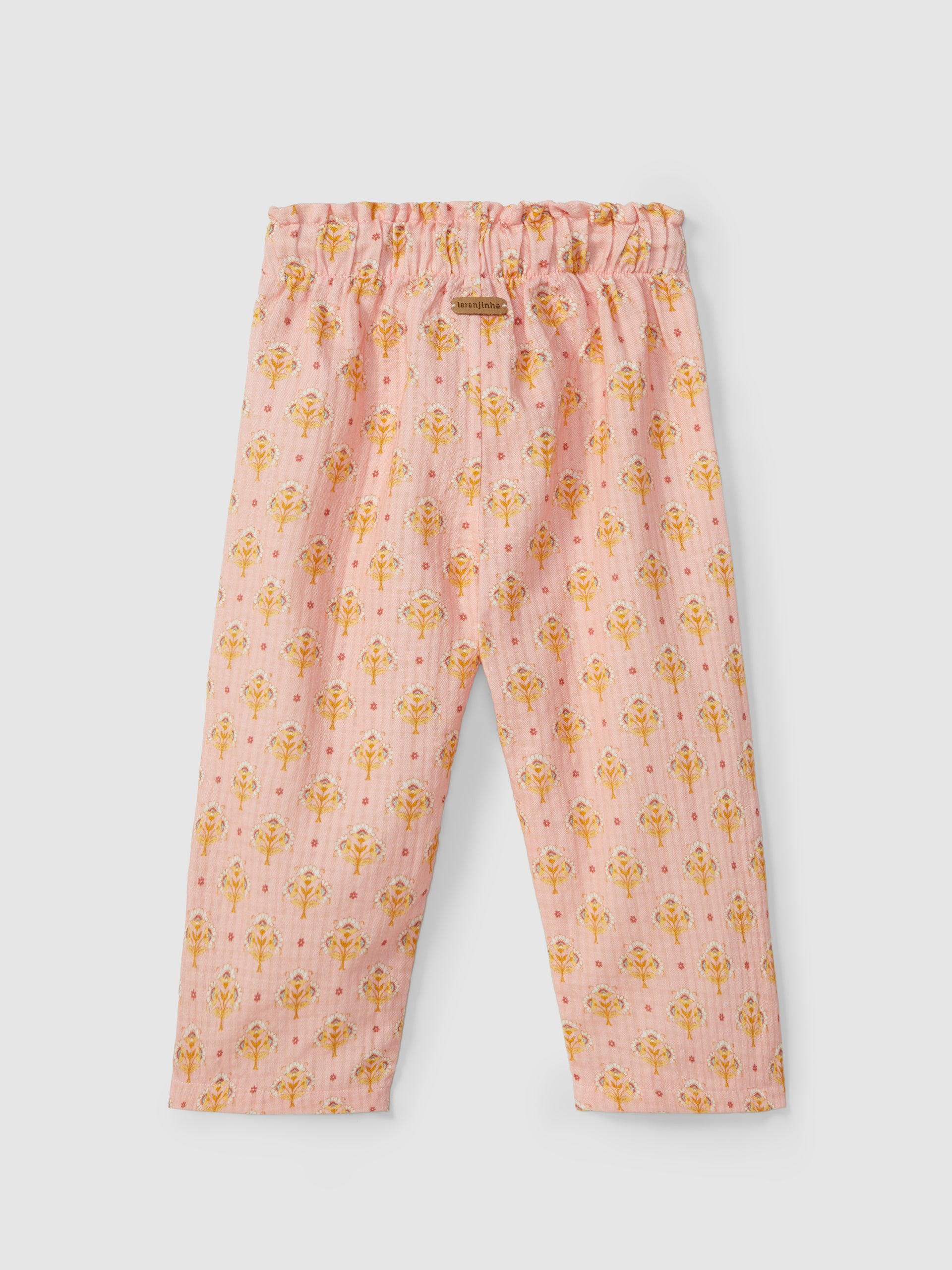 Floral print pant and Ajour White Top