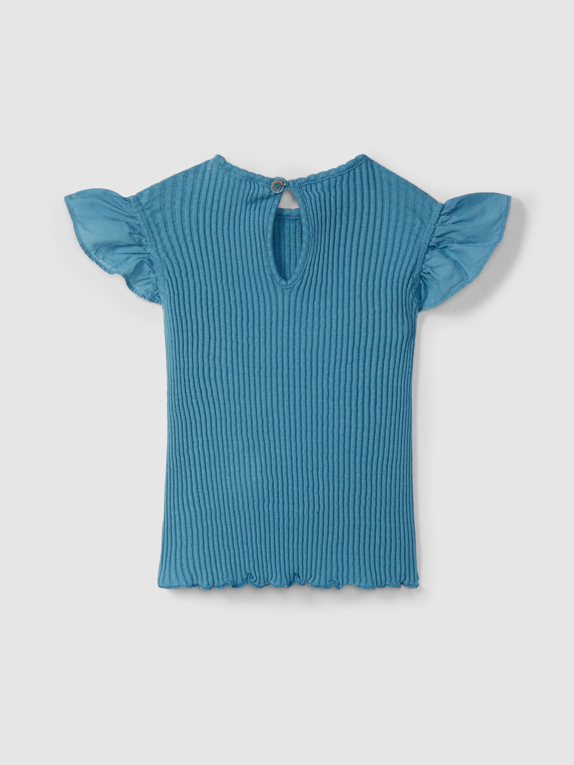 Pull-up short set in striped fabric with jacquard