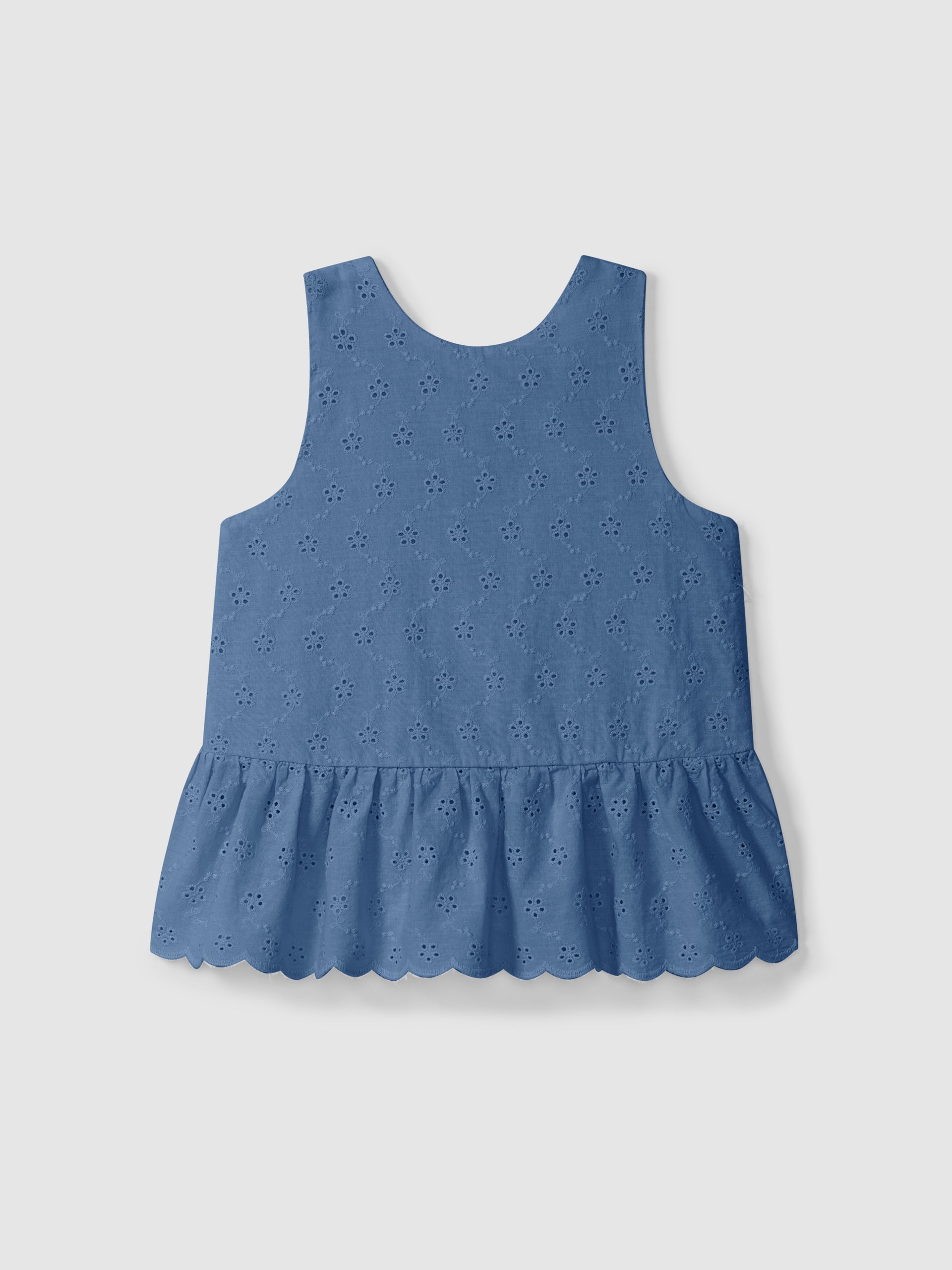 Top in English embroidery and Skirt