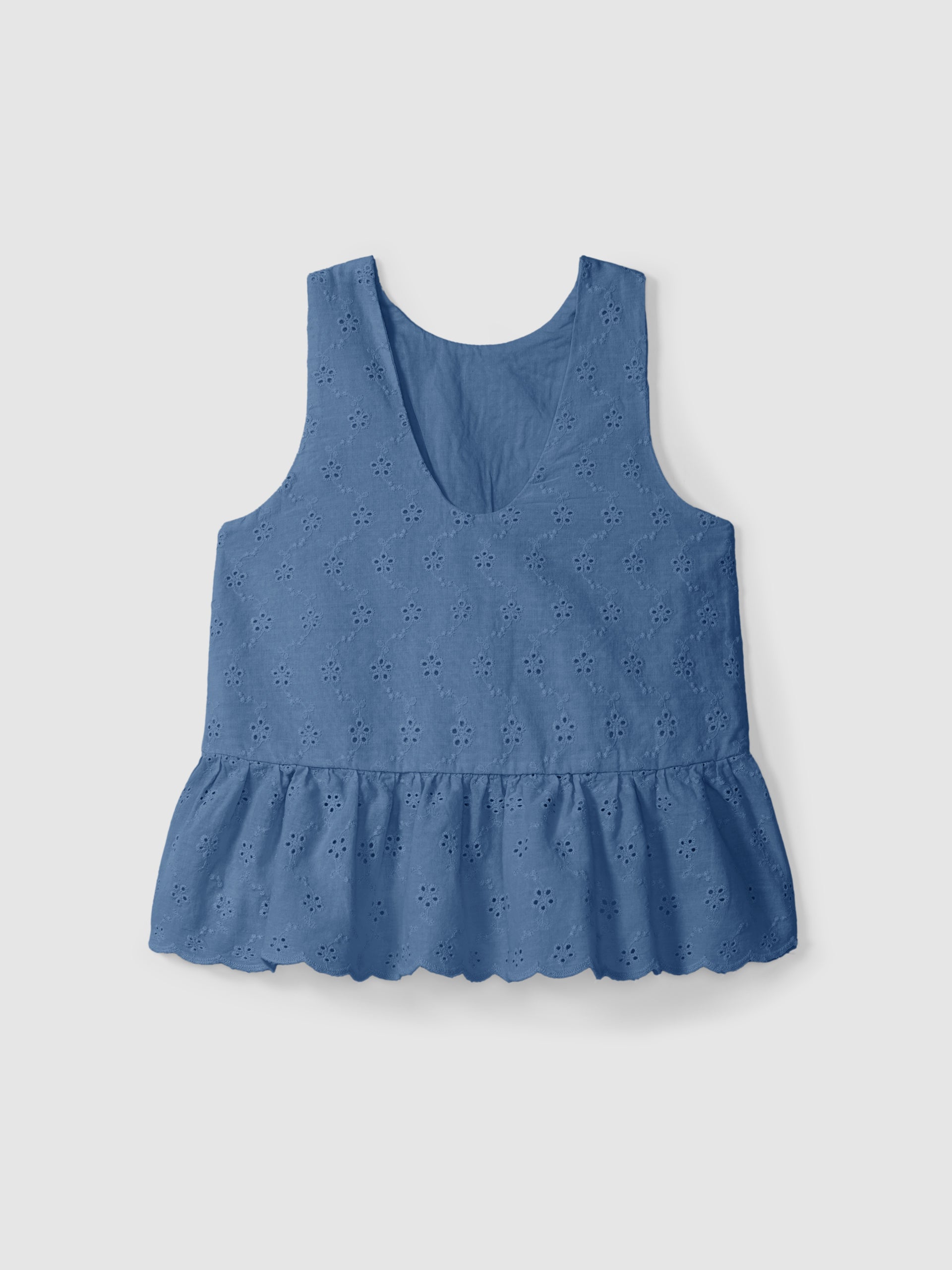 Top in English embroidery and Skirt