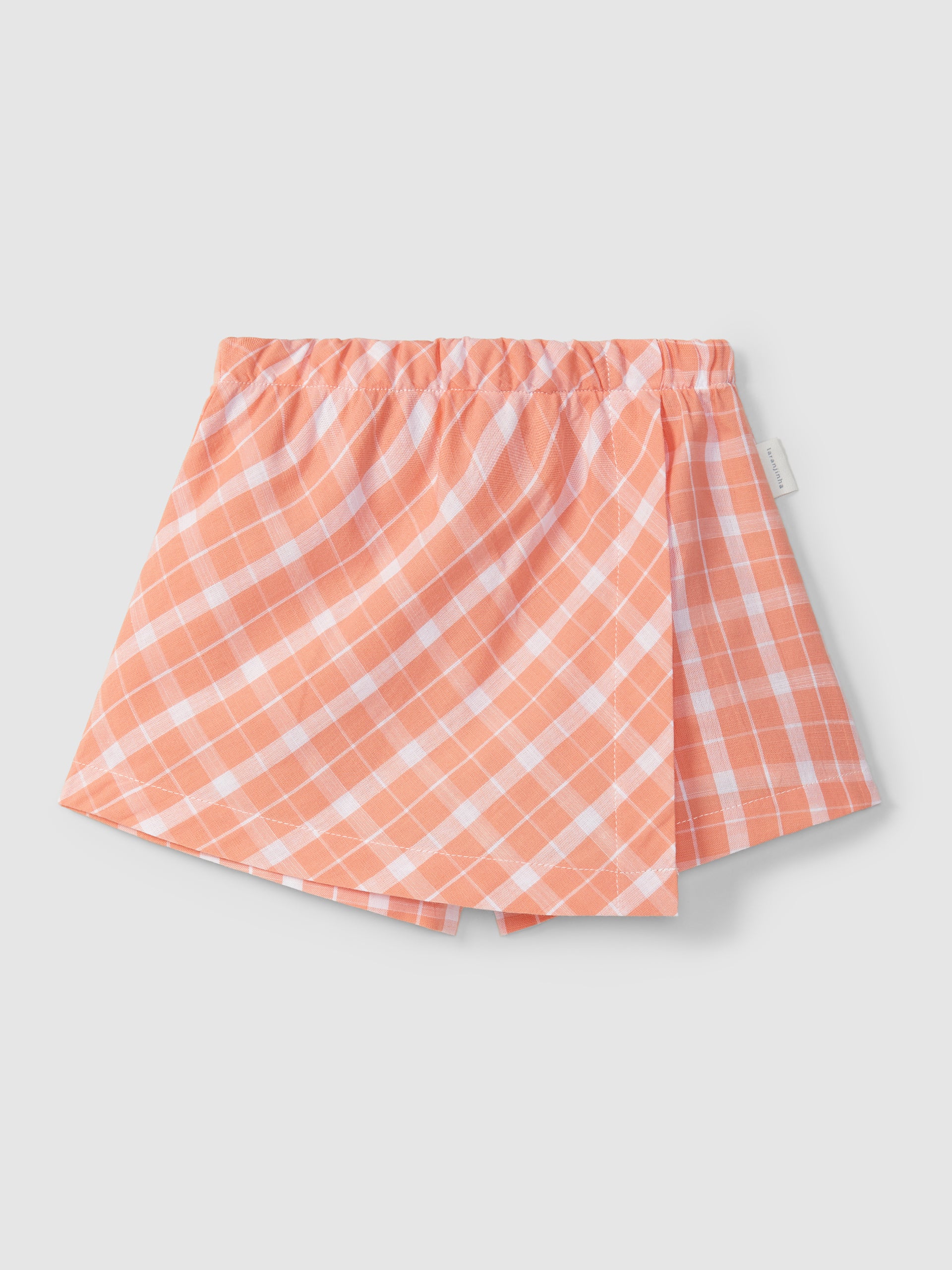 Blouse textured and embroidered cotton and Ckeck Skort