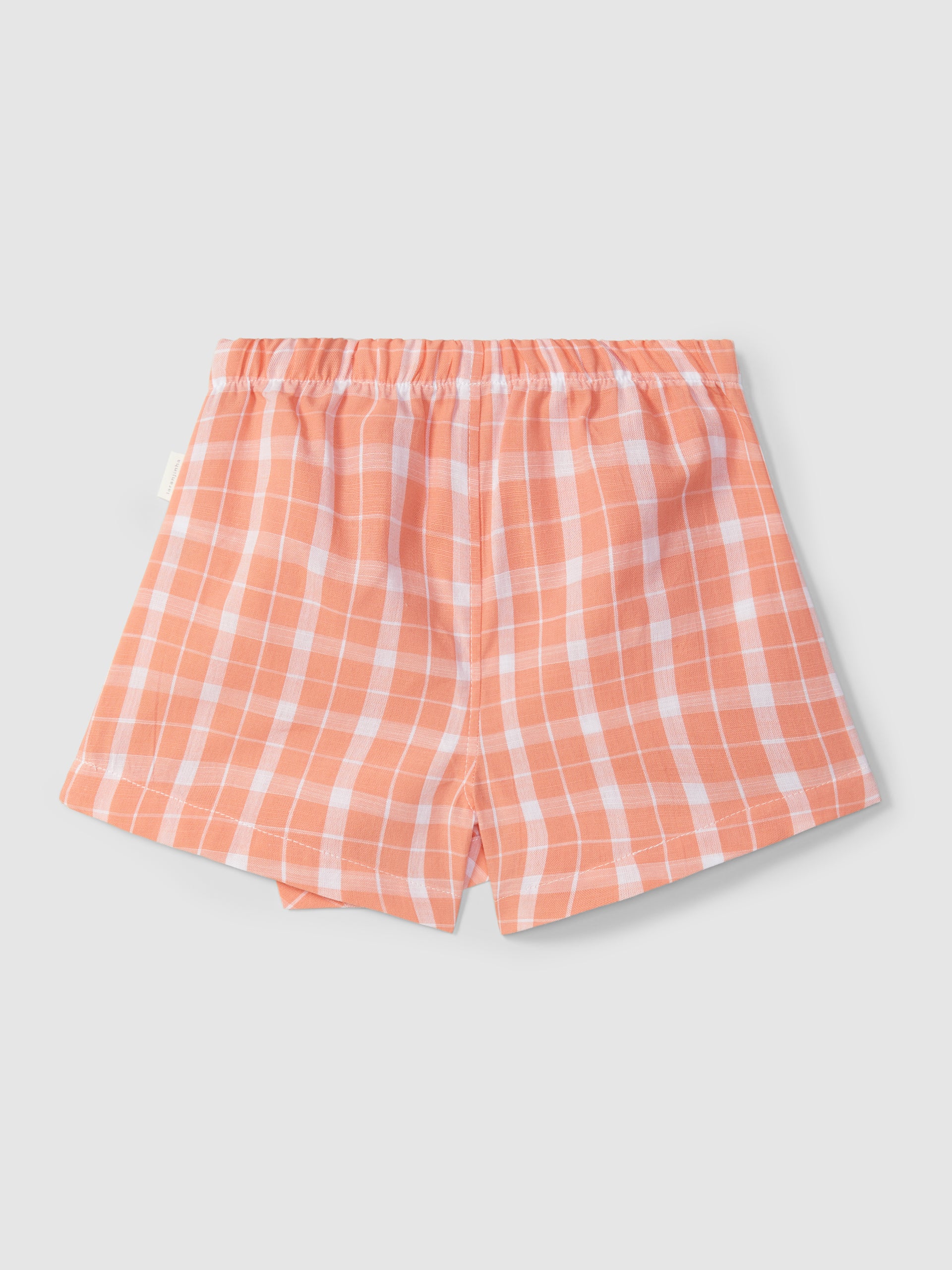 Blouse textured and embroidered cotton and Ckeck Skort