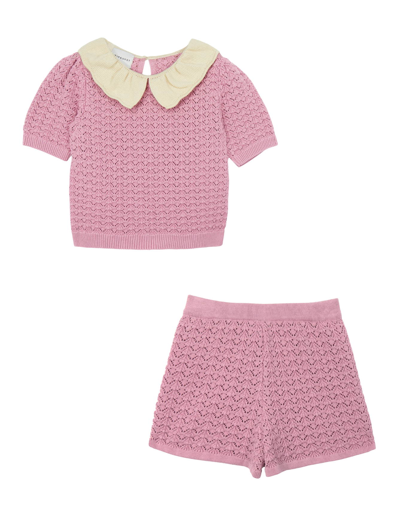 CERISE SHORT PINK KNIT SET